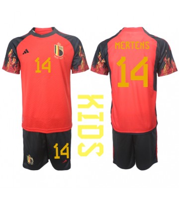 Belgia Dries Mertens #14 Hjemmedraktsett Barn VM 2022 Kortermet (+ Korte bukser)